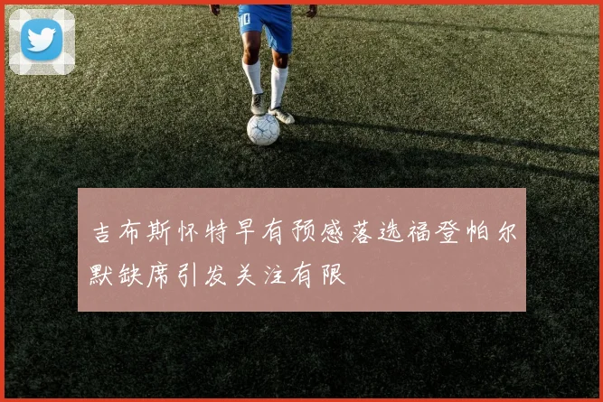 吉布斯怀特早有预感落选福登帕尔默缺席引发关注有限